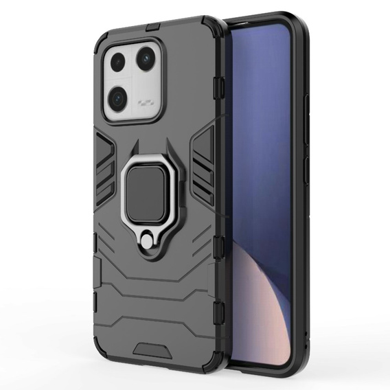 Obal na mobil pre Xiaomi 13, Kickstand Ring, čierne