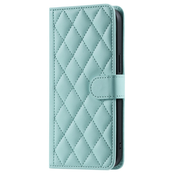 Puzdro s chlopňou pre Samsung Galaxy S25 Ultra, Rhombus Crossbody Leather, zelený