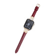 Kožený remienok pre Apple Watch 1/2/3/4/5/6/7/8/SE/Ultra 42/44/45/49 mm, bordový