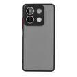 Silikónové puzdro pre Xiaomi Redmi Note 13 5G, s ochranou fotoaparátu, transparentné / čierne + tvrdené sklo 9H