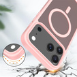 Matné puzdro pre iPhone 17 Pro Max, pre MagSafe, priesvitné ružové