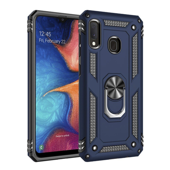 Pancierované obal na mobil pre Samsung Galaxy A20E, Nox Case Ring, modré