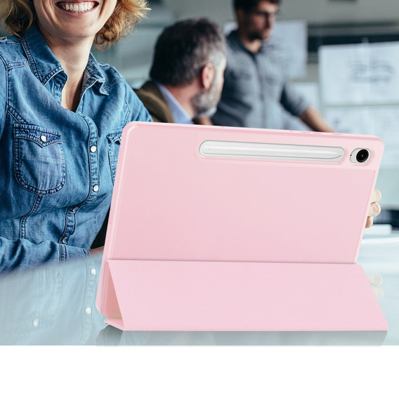 Puzdro pre Samsung Galaxy Tab S10 Lite / S10 FE / S9 FE, Smartcase s priestorom pre stylus, ružové