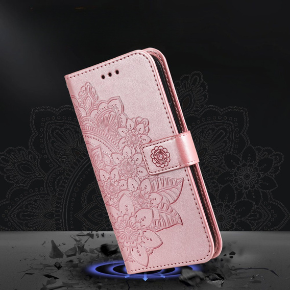 Klapkové puzdro pre Samsung Galaxy A54 5G, Mandala Flower, ružové rose gold