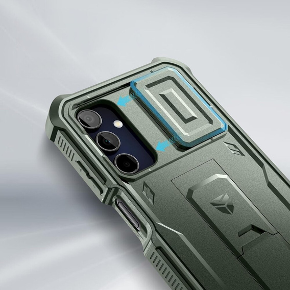 Obrnené puzdro pre Samsung Galaxy A15, Dexnor Full Body (Two Frames), zelený