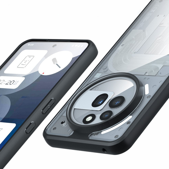 Obal na mobil pre Nothing Phone 3A Pro, Fusion Hybrid, transparentné / čierne