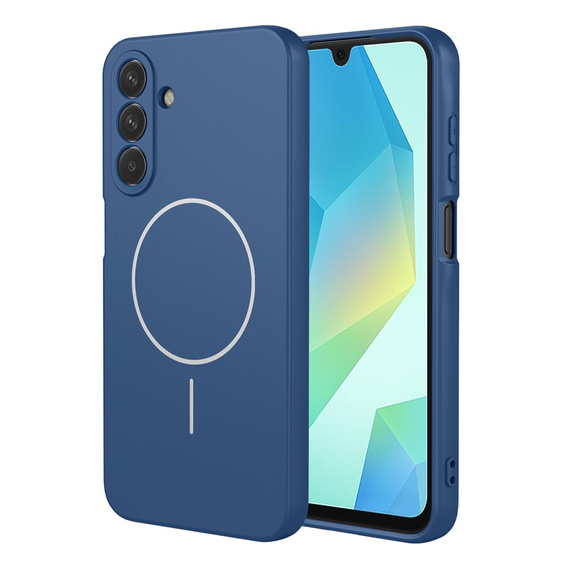 Silikónové puzdro pre Samsung Galaxy A17 5G, pre MagSafe, modré