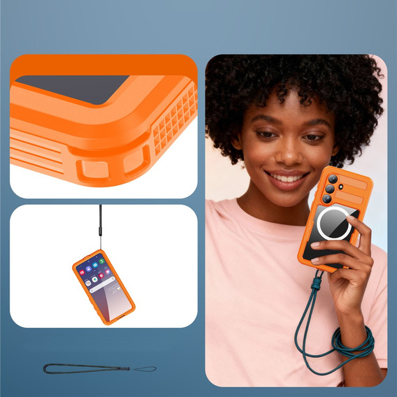 Vodotesné puzdro REDPEPPER pre Samsung Galaxy S26, oranžové