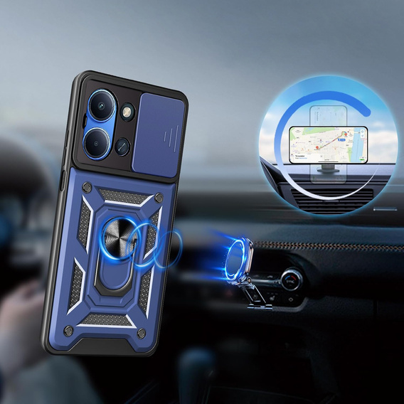 Pancierované puzdro pre Xiaomi Redmi 15C 4G/LTE, CamShield Slide, modré