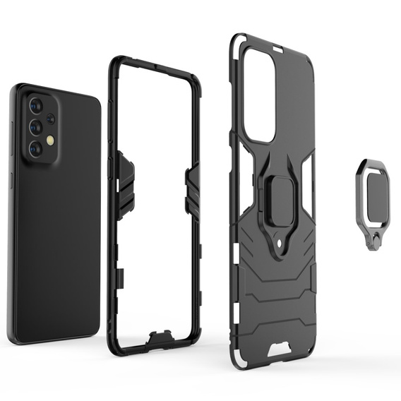 Obal na mobil pre Samsung Galaxy A33 5G, Kickstand Ring, čierne
