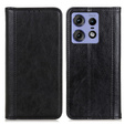 Flipové puzdro pre Motorola Edge 50 Pro, Split Leather, čierne