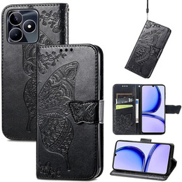 Klapkové puzdro pre Realme Note 50, Butterfly, čierne