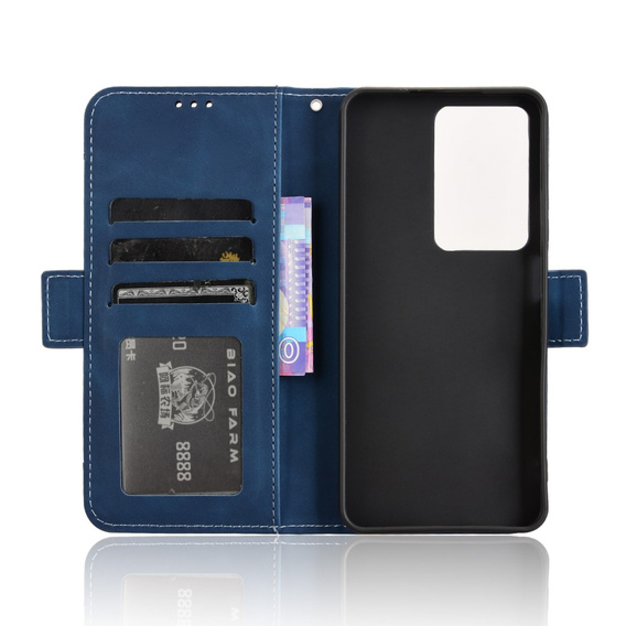 Klapkové puzdro pre Realme 14X / Realme C75, Card Slot, tmavomodré