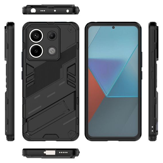Puzdro pre Xiaomi Redmi Note 13 Pro 5G, Military kickstand, čierne