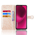 Flipové puzdro pre T Phone 3 5G, Wallet Rhombus, zlaté
