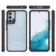 Obal na mobil pre Samsung Galaxy A34 5G, Fusion Hybrid, transparentné / čierne