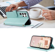 Puzdro s chlopňou pre Samsung Galaxy S25 Ultra, Rhombus Crossbody Leather, zelený