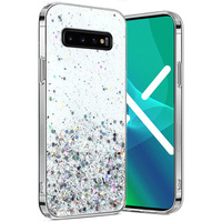 Obal na mobil pre Samsung Galaxy S10 Plus, Glittery, priehľadné