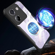 Puzdro pre Xiaomi Poco M7 Pro 5G, s magnetickým štítkom, transparentné / čierne