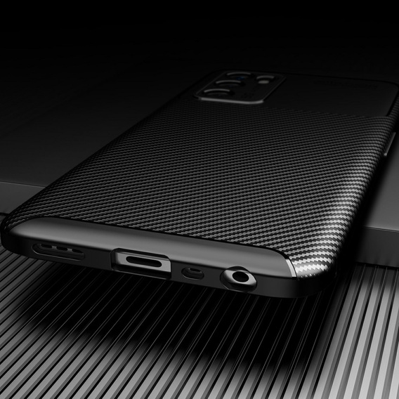 Obal na mobil pre Oppo A16, Carbon Gel, čierne