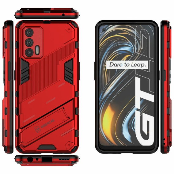 Puzdro pre Realme GT 5G, Military kickstand, modré