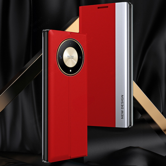 Klapkové puzdro pre Honor Magic 6 Lite 5G, Side Magnetic, červené