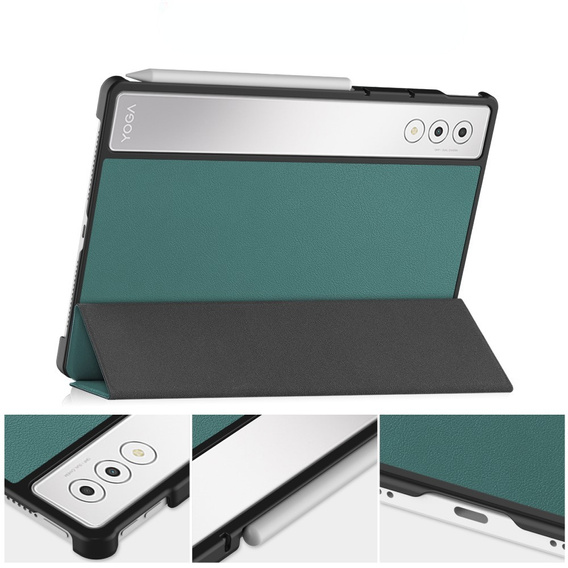 Puzdro pre Lenovo Yoga Tab Plus, Smartcase, zelený