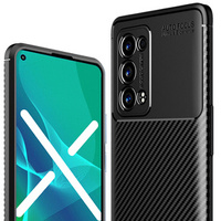 Obal na mobil pre Oppo Reno6 Pro 5G / Pro+ 5G, Carbon Gel, čierne