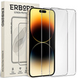2x tvrdené sklo pre iPhone 14 Pro Max, ERBORD 9H Hard Glass na displeji