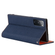 Kožené puzdro pre Samsung Galaxy S20 FE, ERBORD Grain Leather, tmavomodré