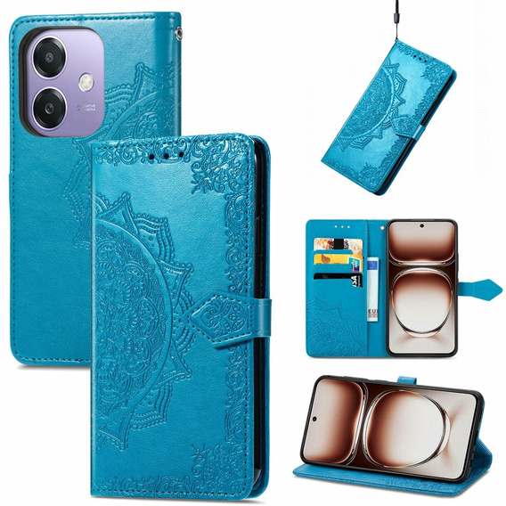 Klapkové puzdro pre Oppo A40 / Oppo A40m, Mandala, modré