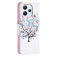 Klapkové puzdro pre Xiaomi Redmi 12 4G, Wallet, colorful tree, biele