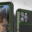 Love Mei Obal na mobil pre iPhone 14 Pro, armored with glass, zelený