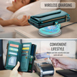 Puzdro CASEME pre Samsung Galaxy S25 FE, RFID Leather Wallet, s popruhom cez rameno, zelený