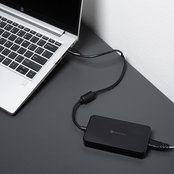 Univerzálny napájací adaptér pre notebook Forcell E856 USB-C 90 W s vymeniteľnými koncovkami