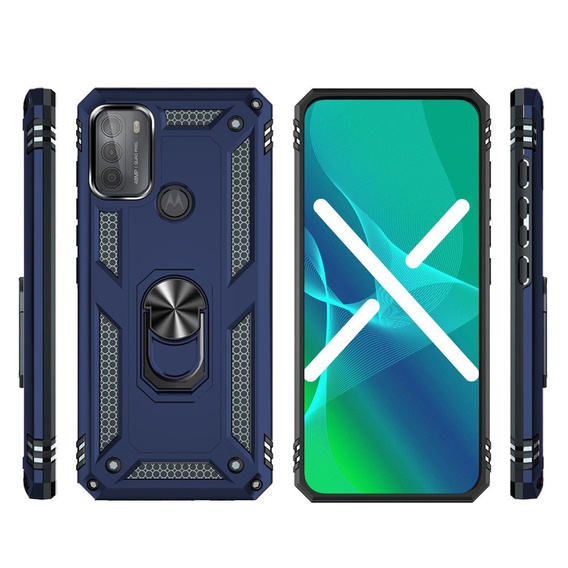 Pancierované obal na mobil pre Motorola Moto G50, Nox Case Ring, modré