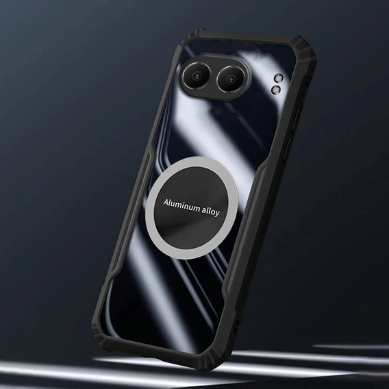 Puzdro pre OnePlus Nord 4, s magnetickým štítkom, transparentné / čierne