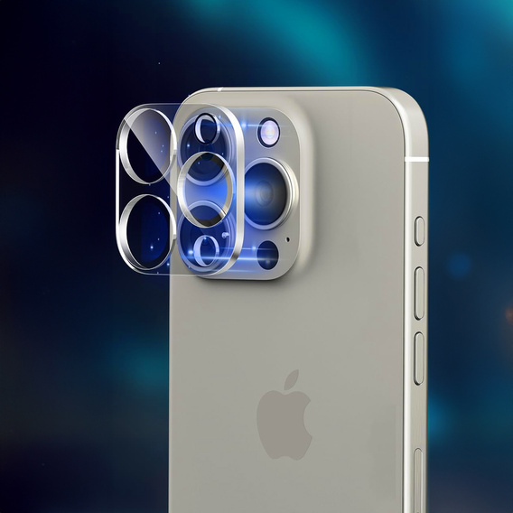 Tvrdené sklo na fotoaparát pre iPhone 16 Pro / 16 Pro Max, priehľadné