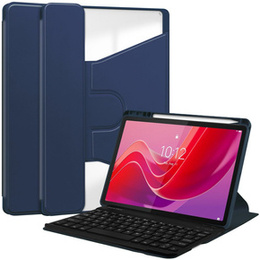 Puzdro s klávesnicou pre Lenovo Tab M11, Rotary 360° Leather, tmavomodré