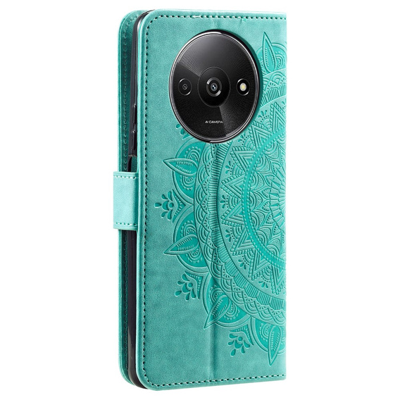 Klapkové puzdro pre Xiaomi Redmi A3, Mandala, zelený