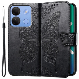 Klapkové puzdro pre Infinix Smart 7 HD 4G, Butterfly, čierne