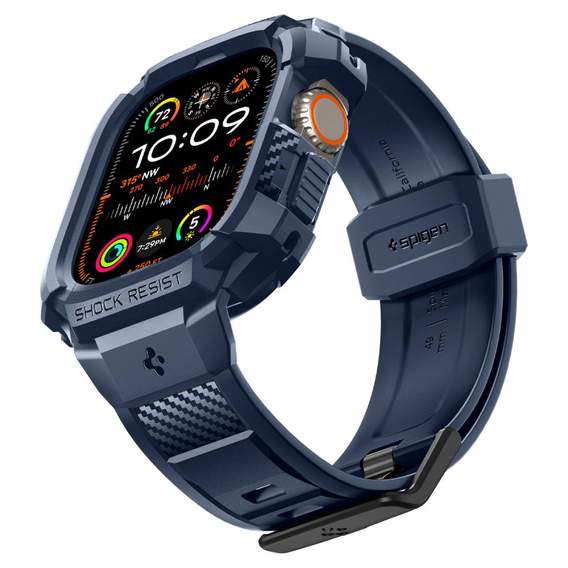 Pasek z etui Spigen do Apple Watch Ultra 49mm, Rugged Armor Pro, Czarny