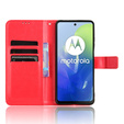 Klapkové puzdro pre Motorola Moto E14, Crazy Horse Wallet, červené
