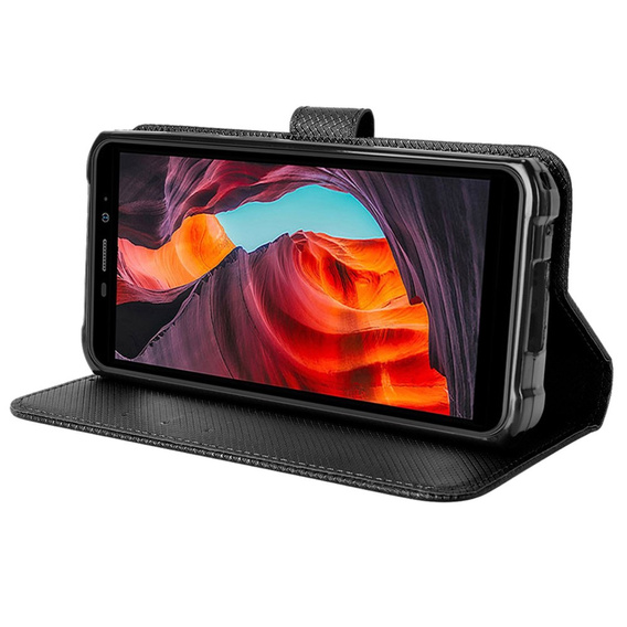 Klapkové puzdro pre Ulefone Armor X10 / X10 Pro, Wallet Smart Magnet Case, čierne