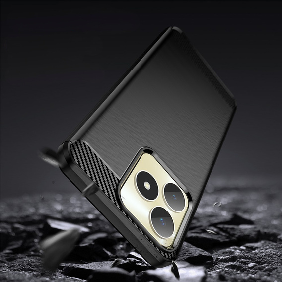 Obal na mobil pre Realme C51, Carbon, čierne
