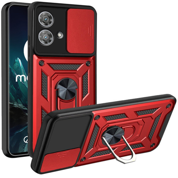 Obal na mobil pre Motorola Edge 40 Neo, CamShield Slide, červené