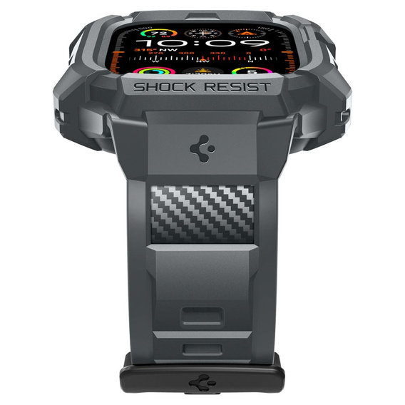 Pasek z etui Spigen do Apple Watch 4/5/6/7/8/SE 44/45mm, Rugged Armor Pro, Szary