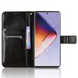 Klapkové puzdro pre Infinix Note 40 Pro Plus, Crazy Horse Wallet, čierne