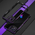 Puzdro pre ASUS ROG Phone 8 Pro, Armor Bumper, s krytom objektívu, čierna / fialová