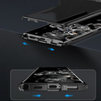 Magnetické puzdro Dual Glass MagSafe pre Samsung Galaxy S24+ Plus, čierne